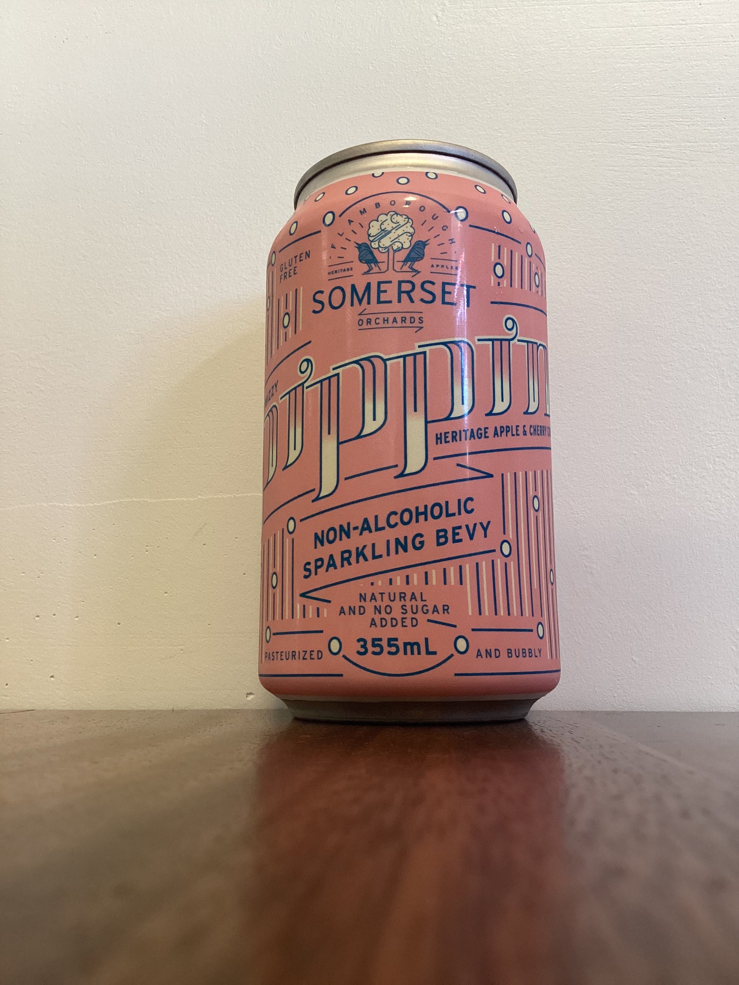 WEST AVENUE CIDER - CHERRY PIPPIN - SPARKLING NON-ALCOHOLIC CIDER 355mL