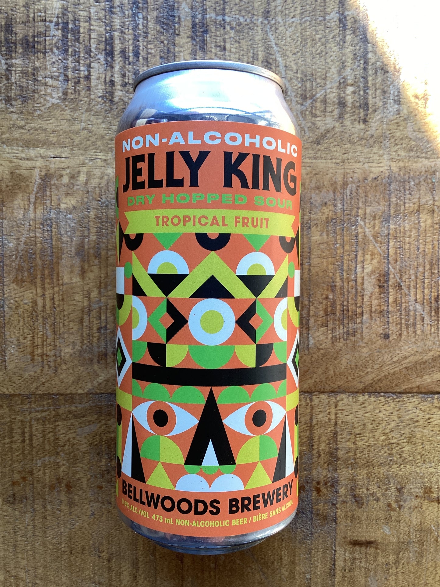 BELLWOODS BREWING NON-ALCOHOLIC JELLY KING DRY HOPPED SOUR W/ TROPICAL FRUIT 473mL