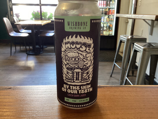 WISHBONE BY THE SKIN OF OUR TEETH CZECH DARK LAGER 473 ML