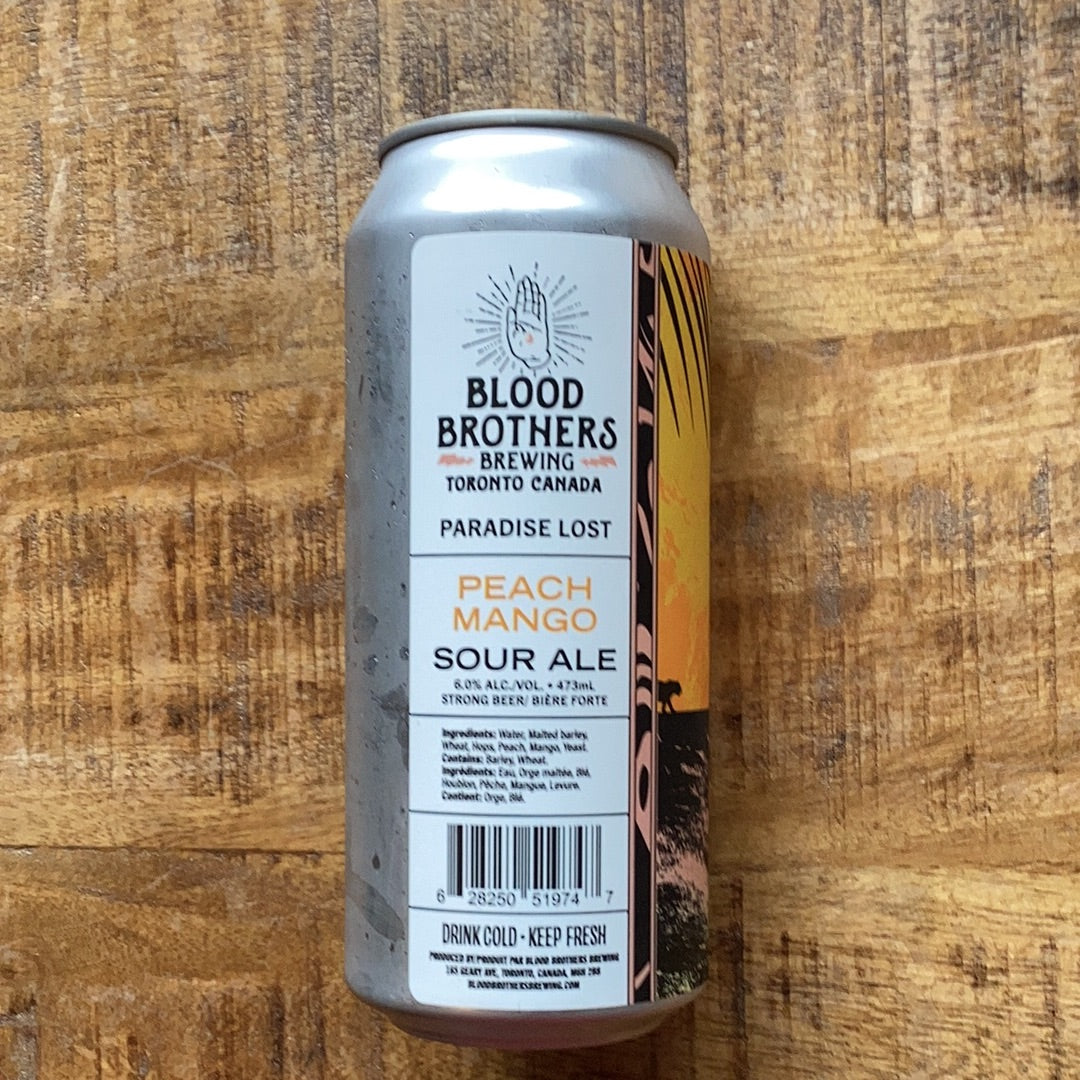 BLOOD BROTHERS BREWING PARADISE LOST PEACH MANGO SOUR 473mL