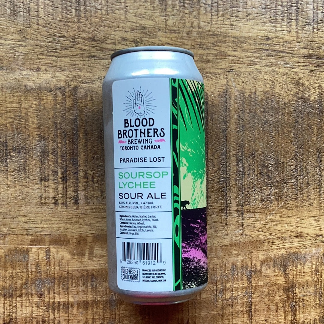 BLOOD BROTHERS BREWING PARADISE LOST SOURSOP LYCHEE SOUR 473mL