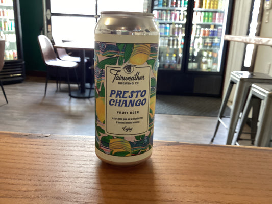 FAIRWEATHER PRESTO CHANGO BLUEBERRY & LEMON PALE ALE FRUIT BEER 473 ML