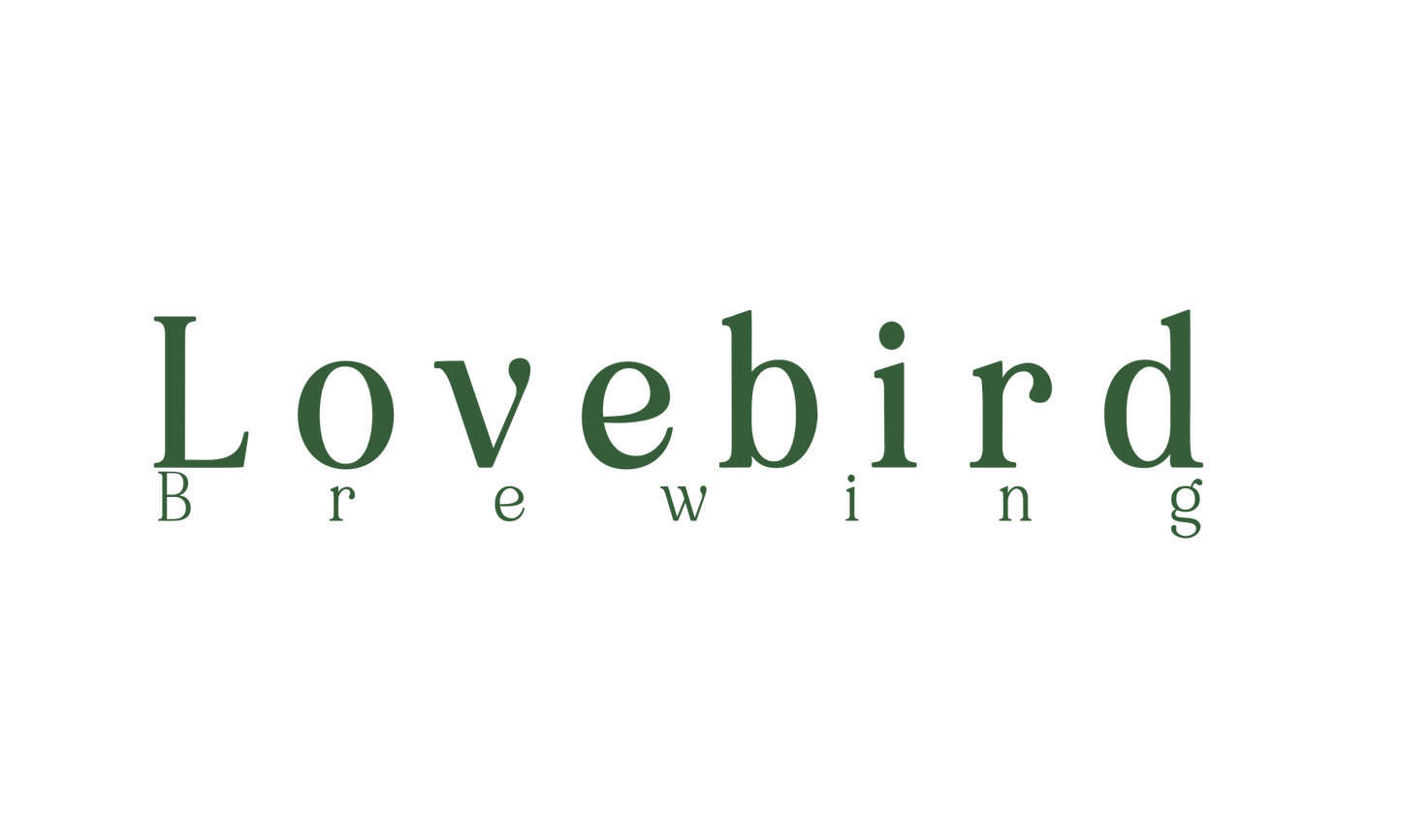 2) LOVEBIRD BREWING - LOVELY DAY PALE ALE 16oz DRAFT
