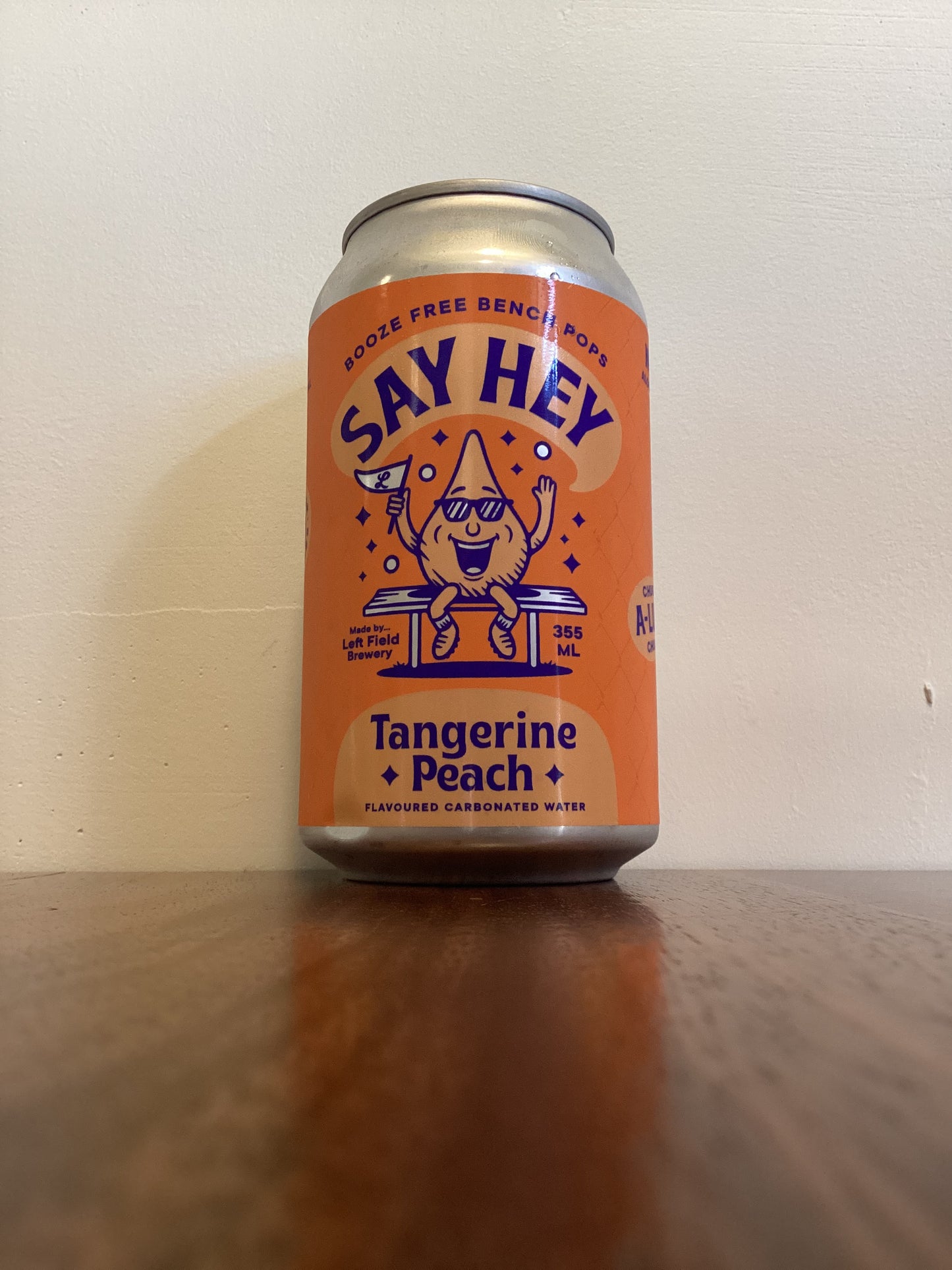 LEFT FIELD BREWERY Say Hey: Tangerine Peach Non-Alc Seltzer